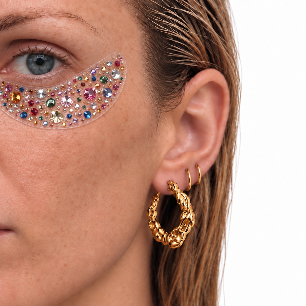 Sarah, créoles zircones acier inoxydable 19mm – Fïve Paris