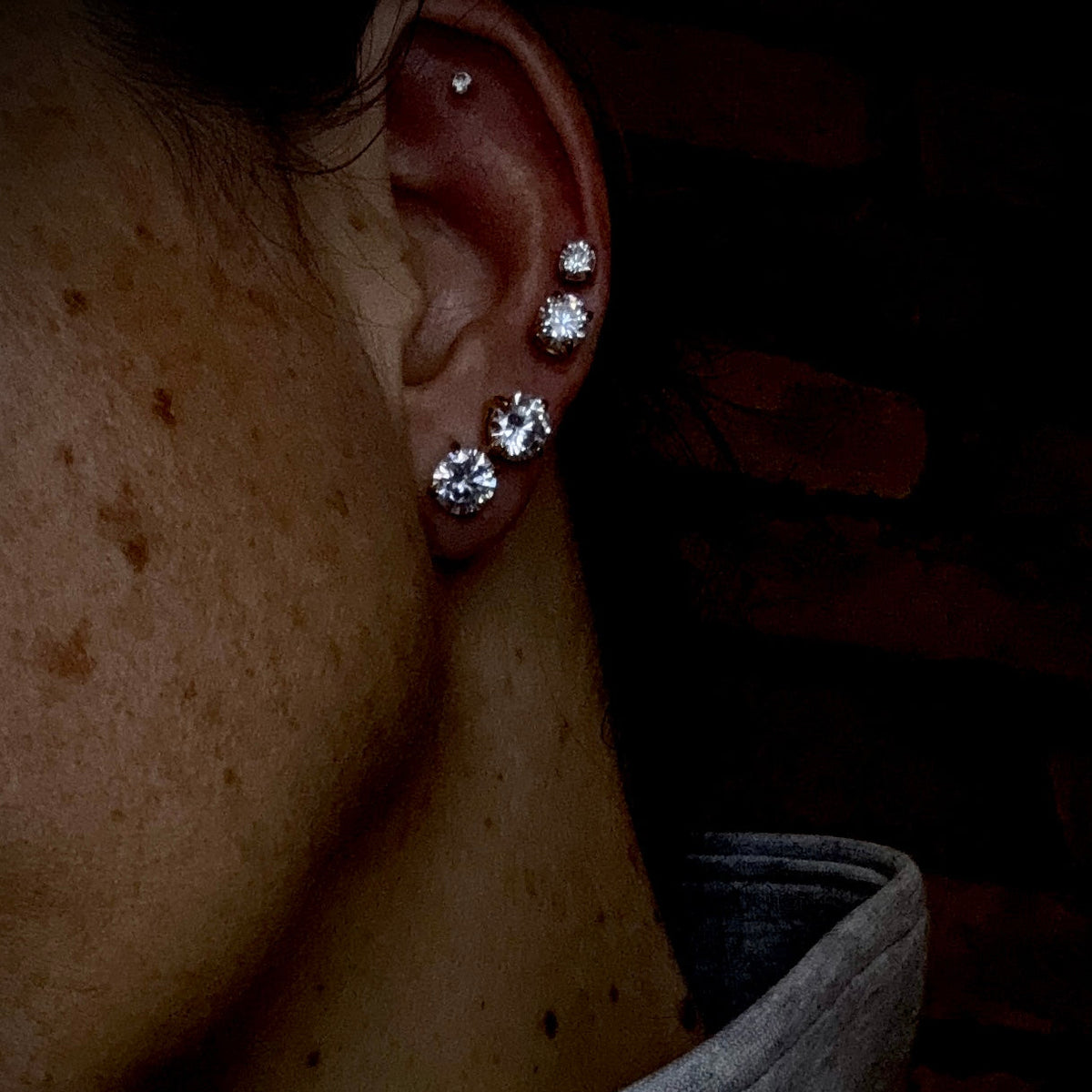 Pipa, stack de puces d'oreilles zircones