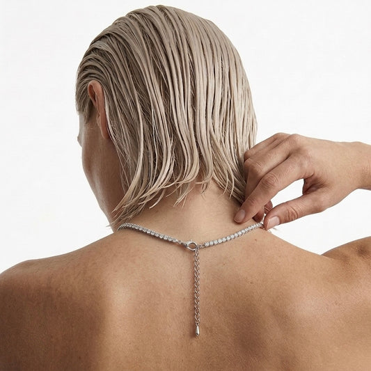 Billie, collier choker rivière zircons – Fïve Paris