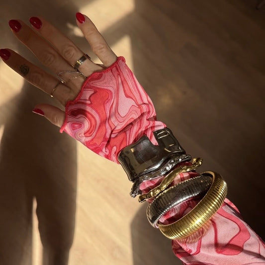 Yanki, bracelet double bicolore plaqué or et argenté – vue 2 – Fïve Paris